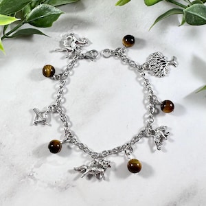 Devana Charm Bracelet, Dziewanna, Slavic Goddess, Mythology, Slavic Paganism, Goddess of Hunting