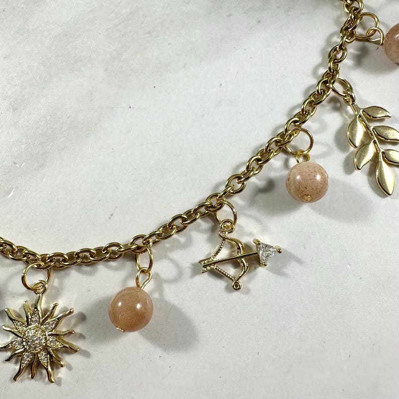 Apollo Charm Bracelet - Gold Version With 14k Gold Plated Charms - Etsy