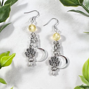 Demeter Earrings, Greek Goddess of the Harvest, Greek Mythology Jewelry,