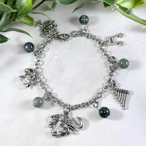 Pan Charm Bracelet, Greek Mythology Jewelry, Greek God of Nature, Greek Deity, Faunus, Satyr, Hellenic