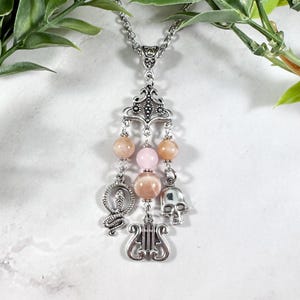 Orpheus and Eurydice Pendant Necklace, Greek Mythology Jewelry