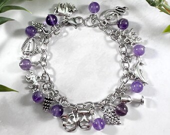 Dionysus Charm Bracelet - Ultimate Version, Greek Mythology Jewelry, Greek God of Wine, Bacchus, Dionysos
