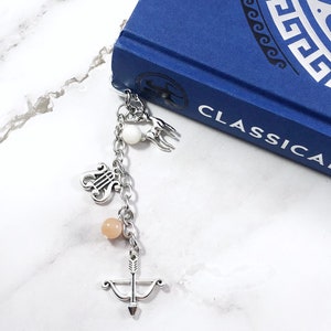 Artemis and Apollo Bookmark, Greek Gods, Greek Mythology, Metal Bookmark, Book Accessory,