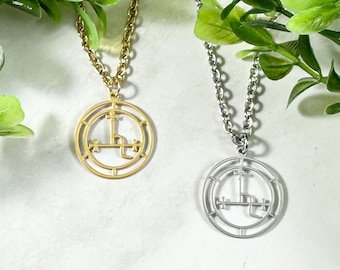 Lilith Sigil Necklace in Stainless Steel, Gold or Silver Tone