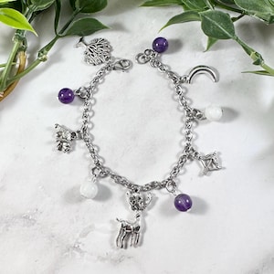 Artemis Charm Bracelet, Greek Mythlogy Jewelry, Diana, Greek Goddess, Hellenic