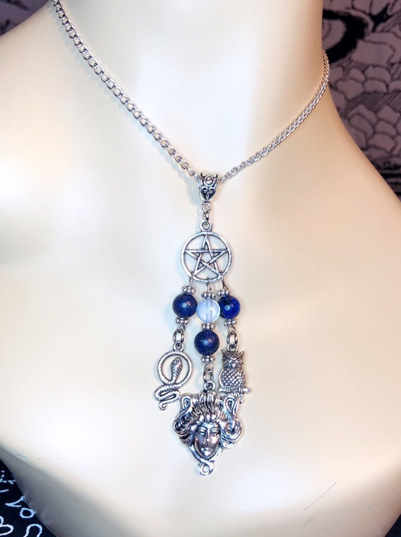 Athena Necklace Goddess Necklace Greek Mythology Jewelry Etsy