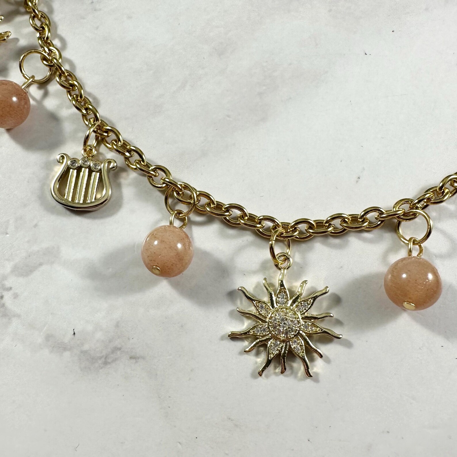Apollo Charm Bracelet - Gold Version With 14k Gold Plated Charms - Etsy