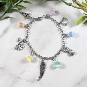 Iris Charm Bracelet, Greek Goddess of the Rainbow, Greek Mythology Jewelry, Hellenic