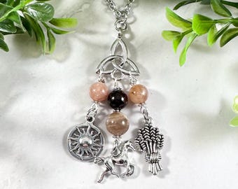Aine Goddess Necklace: Celtic Mythology Pendant