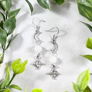 Artemis Earrings, Greek Goddess, Mythology Jewelry, Diana, Hellenic