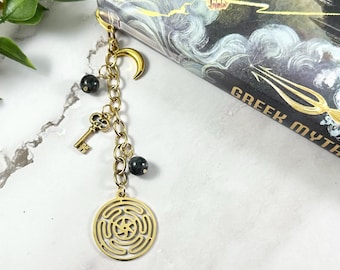 Hekate Bookmark in Gold Tone: Greek Mythology, Greek Goddess of Crossroads, Hecate