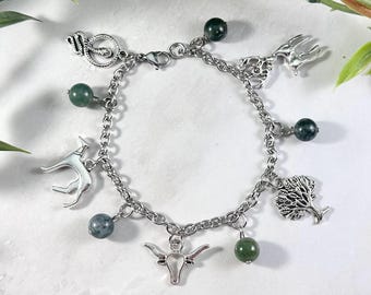 Cernunnos Charm Bracelet: Celtic Mythology, God of Nature