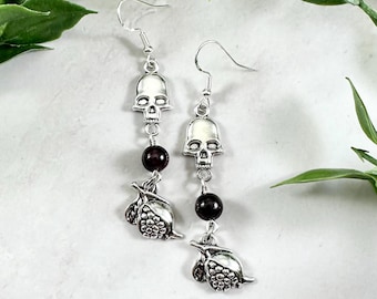 Persephone and Hades Earrings, Greek Mythology Jewelry