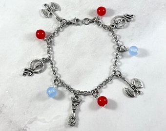 Minoan Snake Goddess Charm Bracelet, Greek Goddess Jewelry