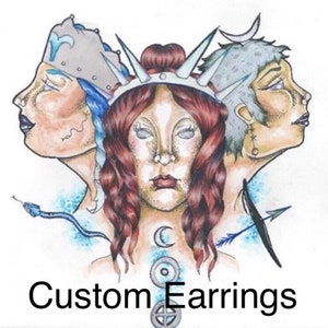 Custom Earrings with Bead and Charm