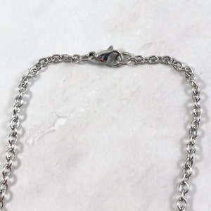 Puede incluir: Un collar de cadena de plata con cierre de mosquet&oacute;n.