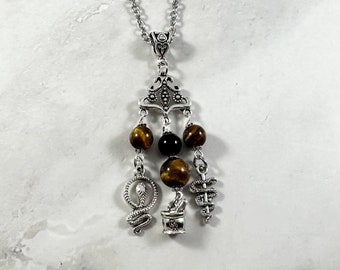 Asclepius Necklace, Greek Mythology Jewelry, Hellenic