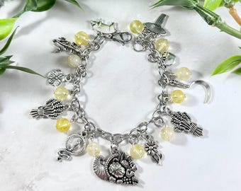 Demeter Charm Bracelet - Ultimate Version, Greek Goddess of the Harvest, Greek Mythology Jewelry, Ceres