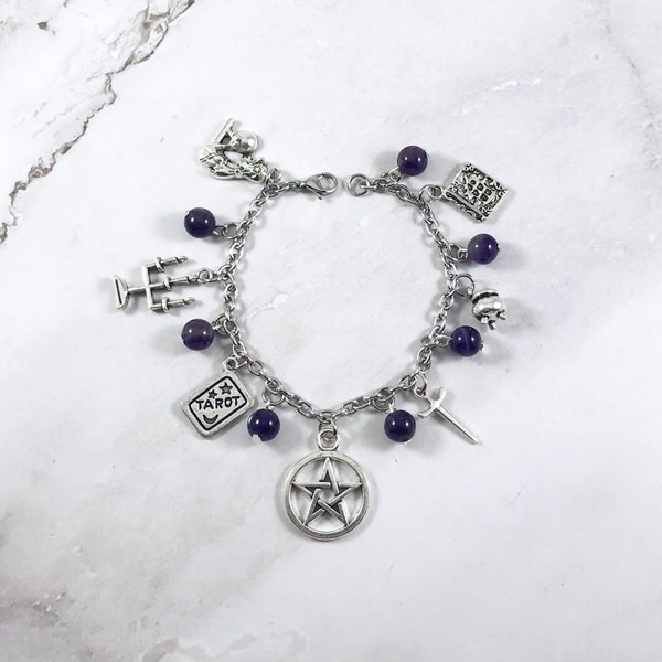 Witchcraft Charm Bracelet, Witch, Witchy Jewelry
