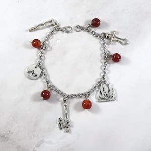 Hephaestus Charm Bracelet, Greek Mythology Jewelry, Greek Pantheon, Hellenic Polytheism, Vulcan, God of the forge