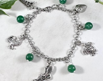 Pulsera con dije del dios griego Hermes - Joyería de mitología griega