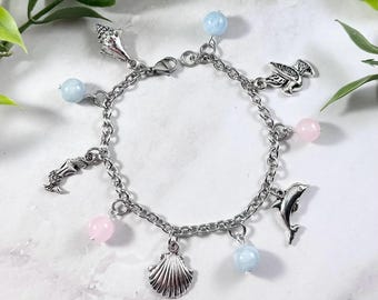 Aphrodite Charm Bracelet - Sea Version, Greek Goddess of Love and Beauty