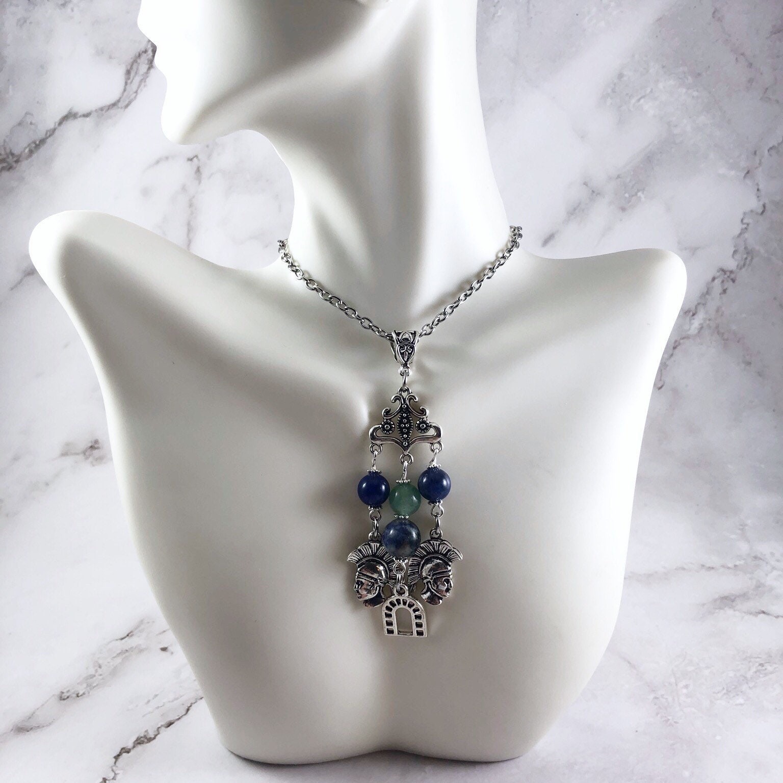Janus Necklace Roman God of Doorways and Transitions Roman Etsy