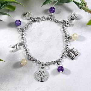 Mnemosyne Charm Bracelet - Greek Goddess of Memory and Mother of The Muses, Greek Mythology Jewelry