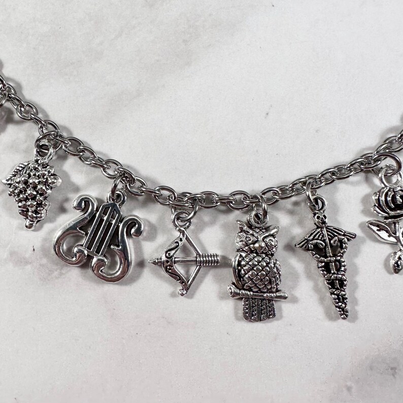 Greek Mythology Charm Bracelet: Olympian Gods & Goddesses Jewelry image 5