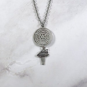 Hekate Necklace, Hecate, Greek Goddess, Hecate’s Wheel and Torch