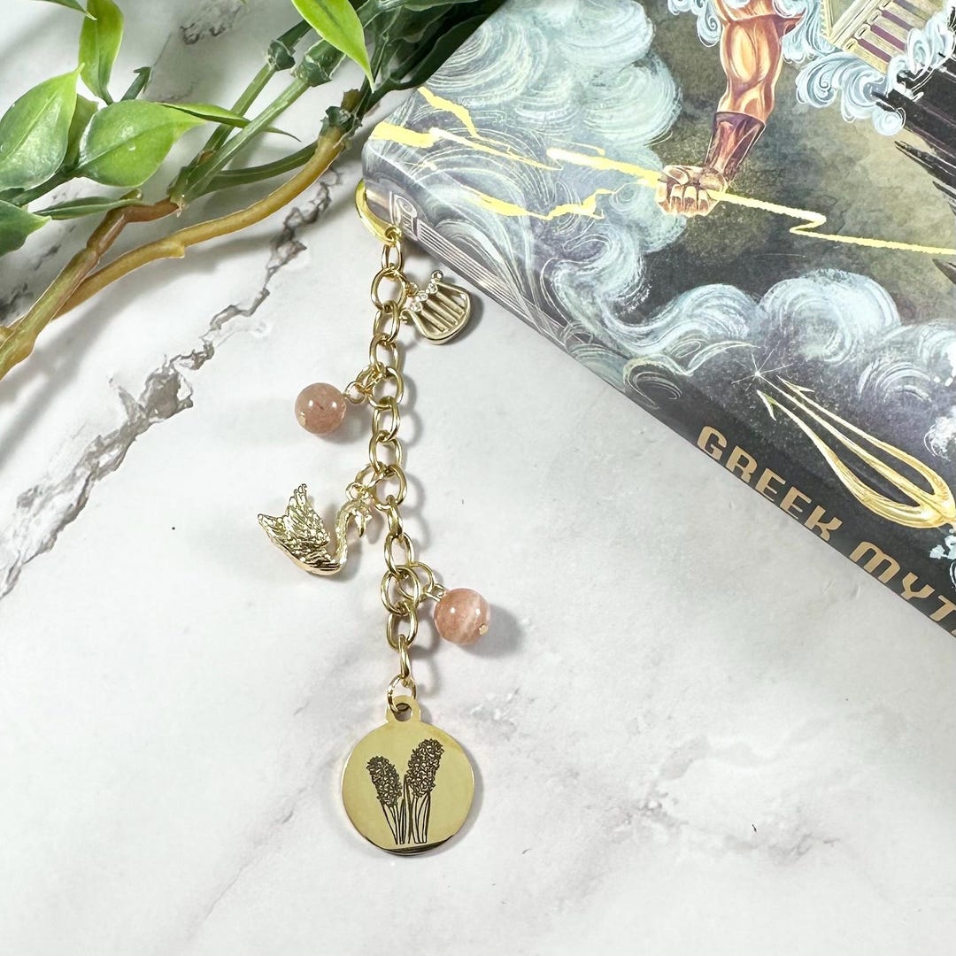 Apollo and Hyacinthus Bookmark - Gold Tone, Greek Mythology, Hyacinth ...