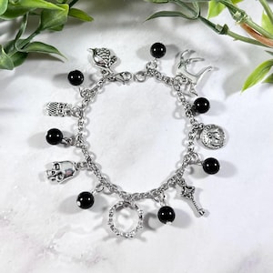 Hades Charm Bracelet - Deluxe Version, Greek God of the Underworld, Greek Mythology Jewelry