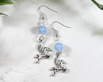 Pegasus Earrings, Greek Mythology Jewelry