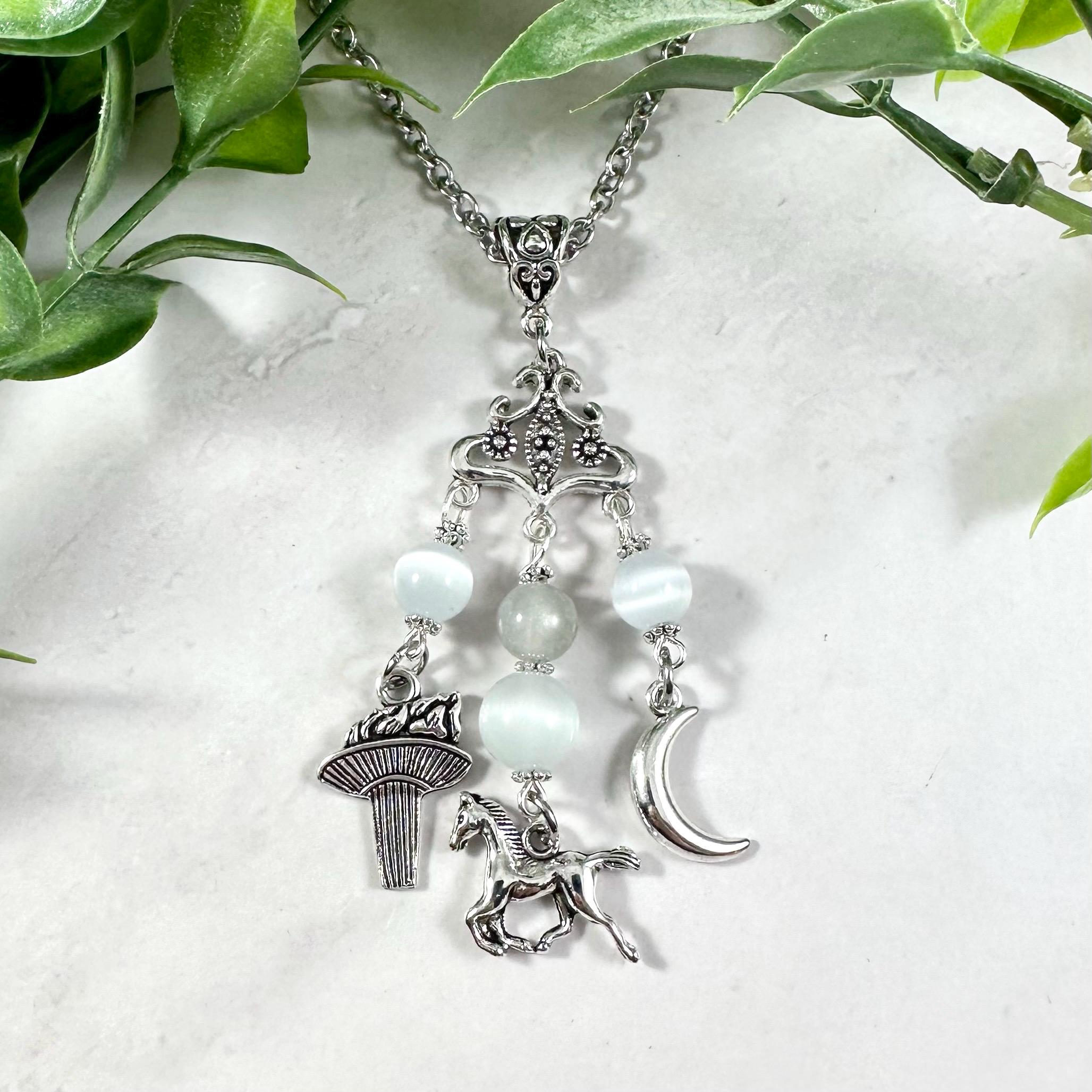 ★ROSEMONT★ Silver Necklace Selene RA24D13J Selene Necklaces and Jewelry - Gold, Silver – Awe Inspired