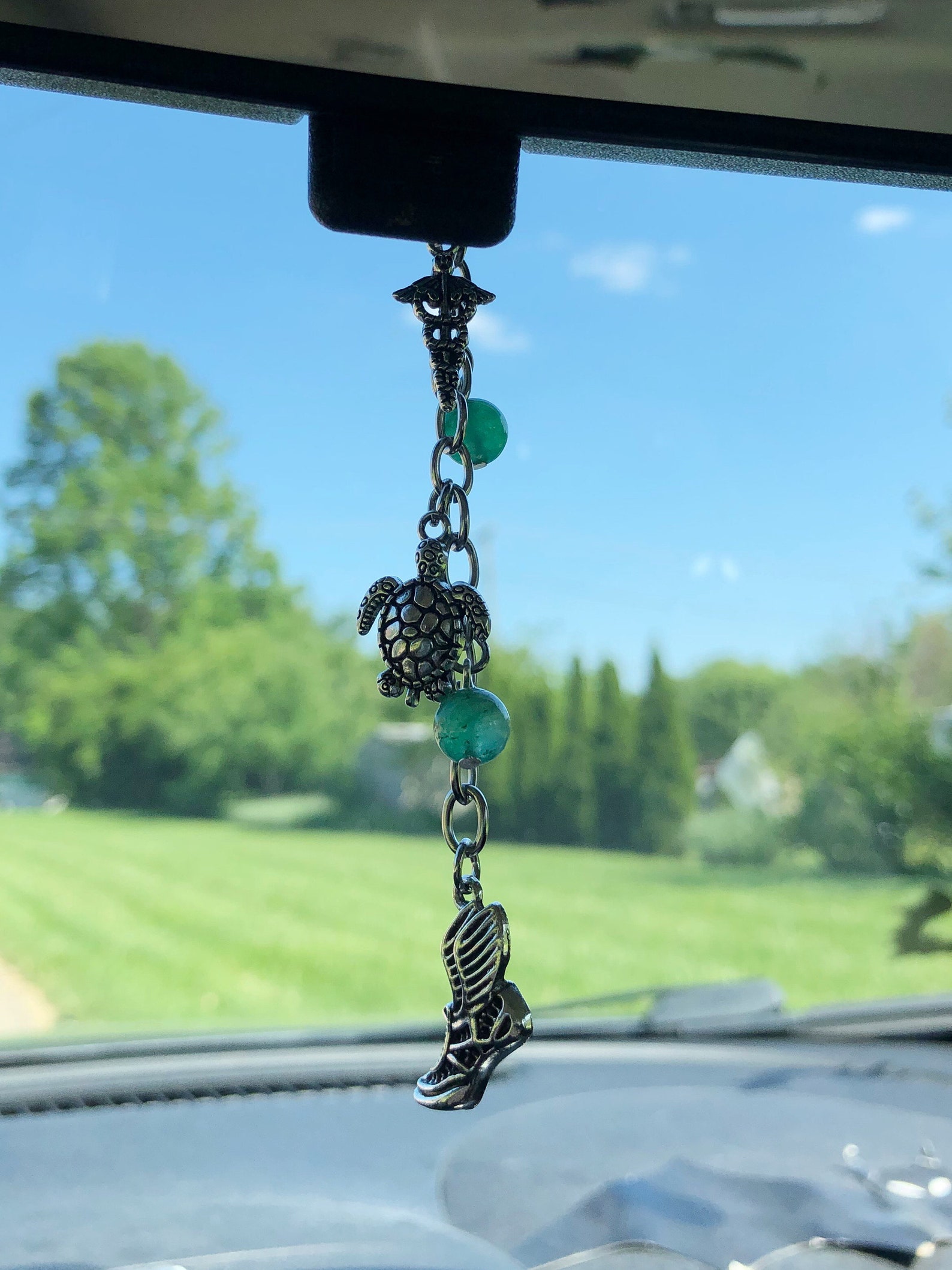 Greek God Hermes Rearview Mirror Accessory, Messenger God, Mercury