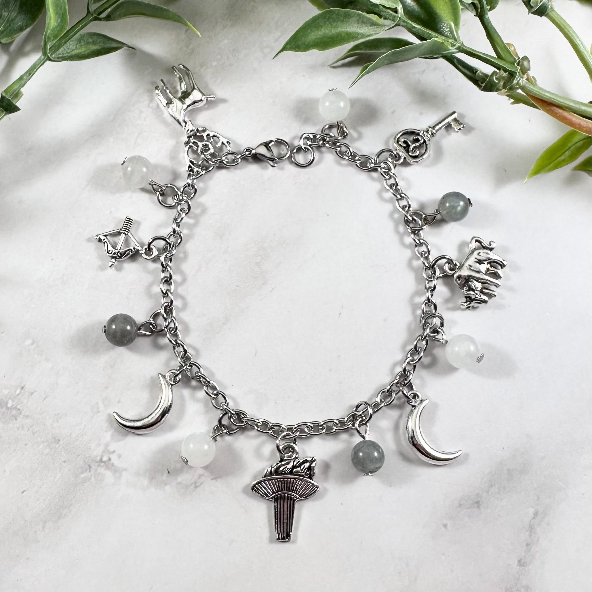 Artemis, Selene and Hecate Charm Bracelet - Greek Moon Goddesses