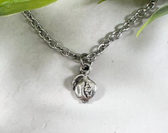 Pomegranate of Persephone Necklace - Small and Dainty Pendant, Greek Goddess