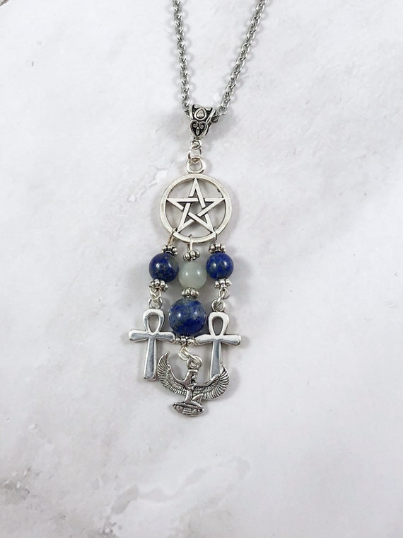 Goddess Isis Necklace Aset Egyptian Goddess Kemetic Etsy