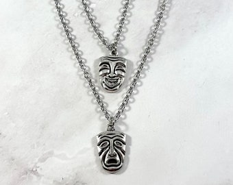 Comedy and Tragedy Friendship Necklaces