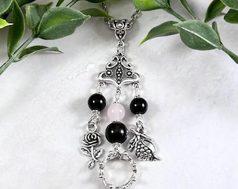 Persephone and Hades Necklace, Greek Mythology Jewelry, Underworld, Goddess, Hellenic, Pagan, Witch