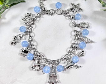 Poseidon Charm Bracelet - Ultimate Version, Greek God of the Sea, Greek Mythology Jewelry