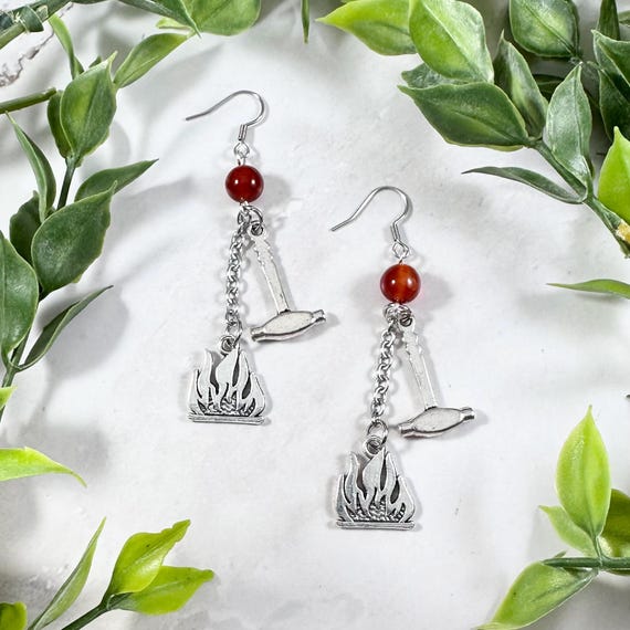 Hephaestus Earrings, Greek God of the Forge, Greek Mythology Jewelry