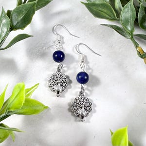 Hera Earrings, Greek Goddess, Greek Mythology Jewelry, Peacock Earrings