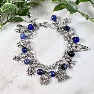Athena Charm Bracelet, Ultimate Version, Greek Goddess of Wisdom, Greek Mythology