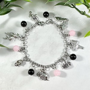 Persephone Charm Bracelet - Deluxe - Greek Mythology Jewelry, Greek Goddess, Queen of the Underworld, Pagan, Hellenic