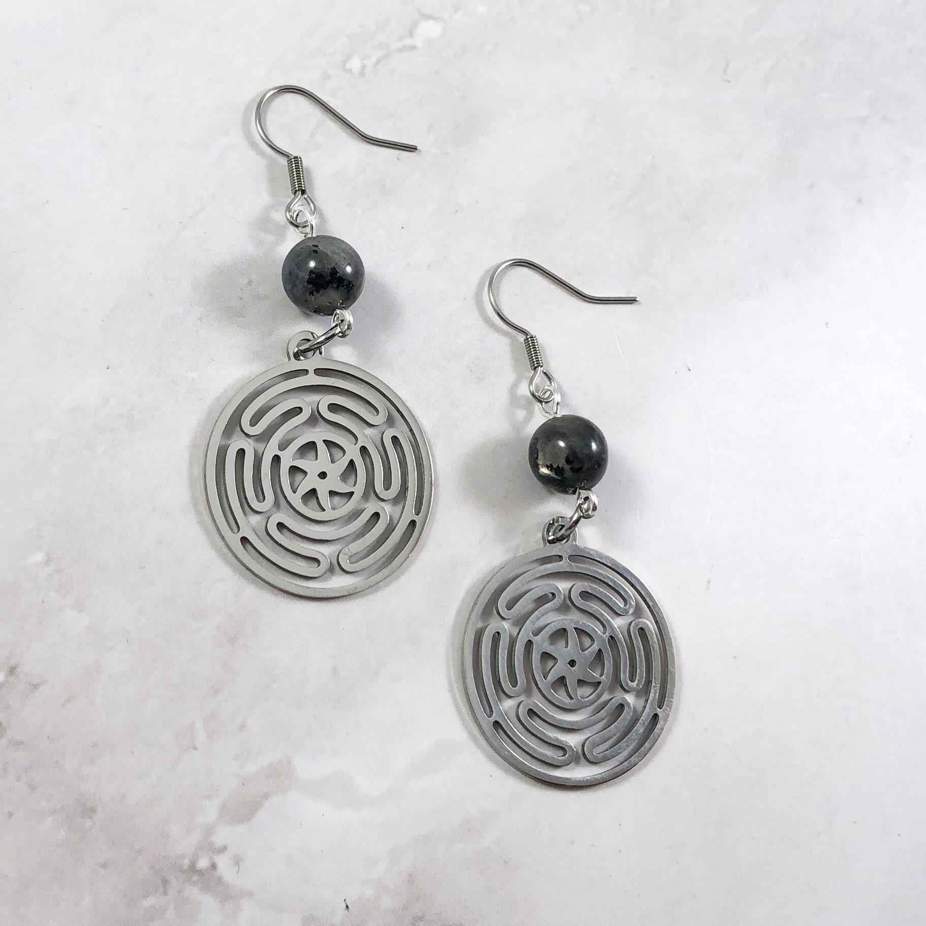 TEAMER Collana in acciaio inossidabile Hekate con ruota di Ecate, collana Wicca ruota della dea Hekate Amuleto gioielli per uomo, adjustable, Acciaio inossidabile, Nessuna pietra preziosa