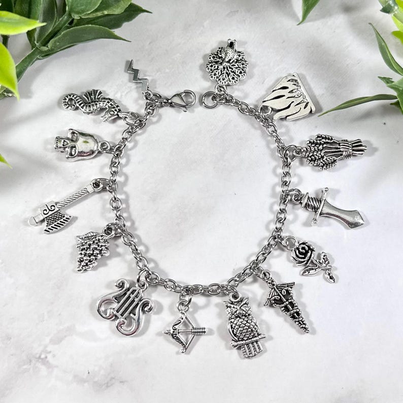 Greek Mythology Charm Bracelet: Olympian Gods & Goddesses Jewelry image 1
