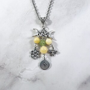 Beyla Necklace, Norse Goddess of Bees, Norse Mythology Jewelry