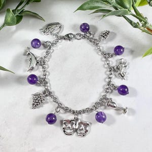 Dionysus Charm Bracelet - Deluxe Version, Greek Mythology Jewelry, Greek God of Wine, Bacchus, Dionysos