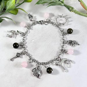 Persephone and Hades Charm Bracelet, Greek Mythology Jewelry, King and Queen of the Underworld, Prosepina and Pluto, Hellenic